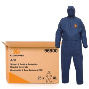 A50 Kleenguard hooded disposible boilersuit 